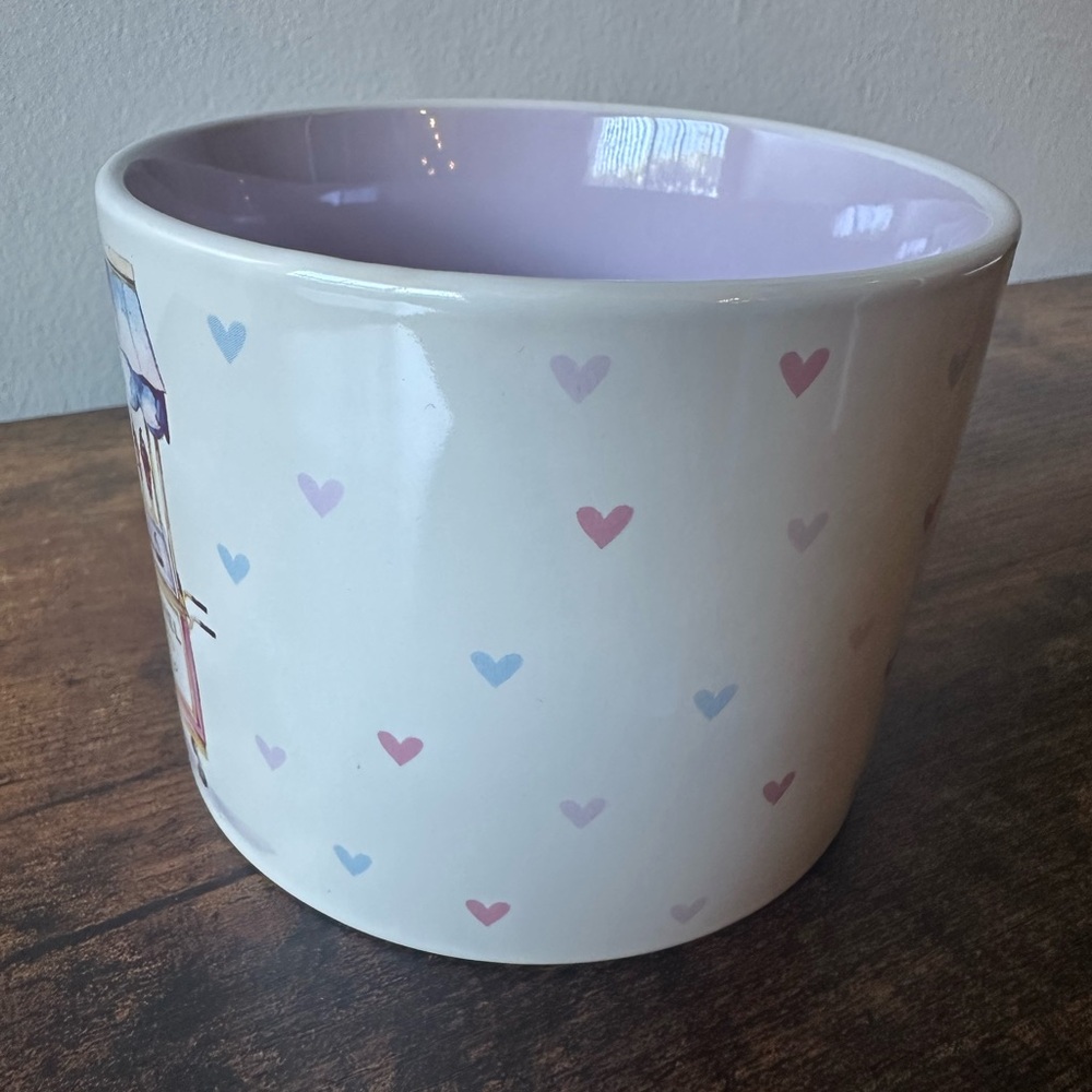 Luxury Inspired Ice Cream Cart Coffee Large Mug Lavender and White 2-Sided NEW - Picture 6 of 7